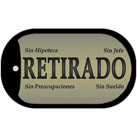 Retirado Metal Novelty Dog Tag Necklace DT-1117