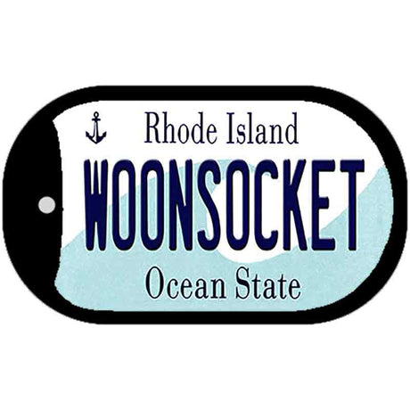 Woonsocket Rhode Island Novelty Metal Dog Tag Necklace DT-11186