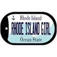 Rhode Island Girl Novelty Metal Dog Tag Necklace DT-11197