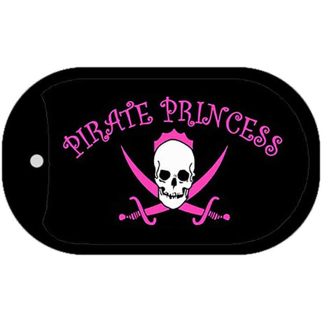 Pirate Princess Novelty Metal Dog Tag Necklace DT-1119