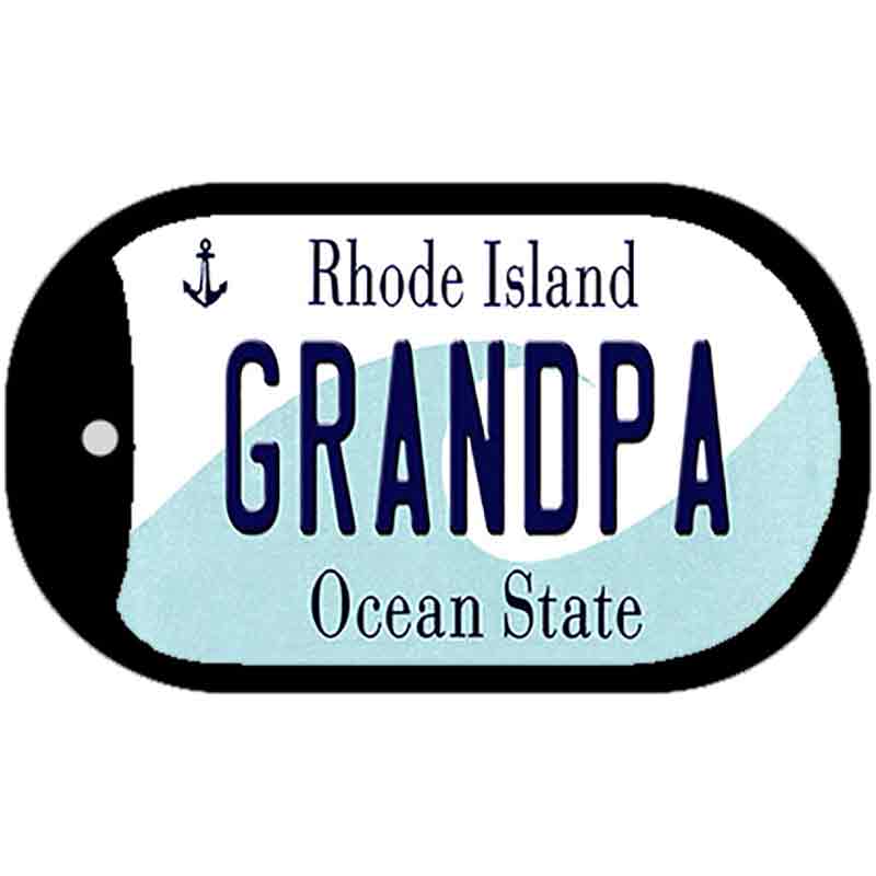 Grandpa Rhode Island Novelty Metal Dog Tag Necklace DT-11200