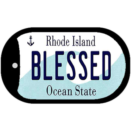 Blessed Rhode Island Novelty Metal Dog Tag Necklace DT-11215