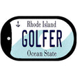 Golfer Rhode Island Novelty Metal Dog Tag Necklace DT-11216