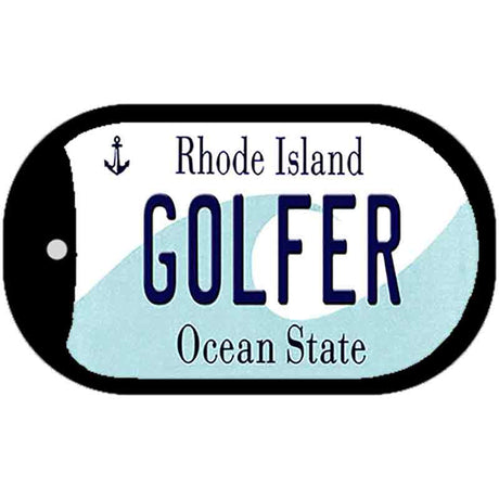 Golfer Rhode Island Novelty Metal Dog Tag Necklace DT-11216