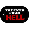 Trucker from Hell Novelty Metal Dog Tag Necklace DT-1121