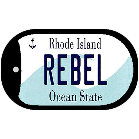 Rebel Rhode Island Novelty Metal Dog Tag Necklace DT-11223