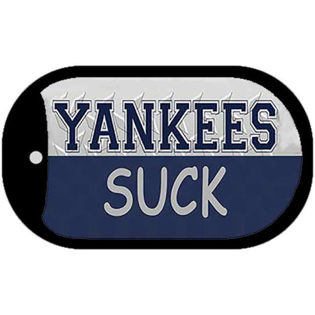 Yankees Suck Novelty Metal Dog Tag Necklace DT-1123