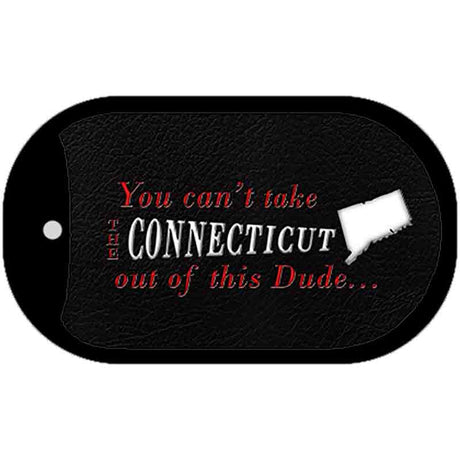 Connecticut Dude Novelty Metal Dog Tag Necklace DT-11261