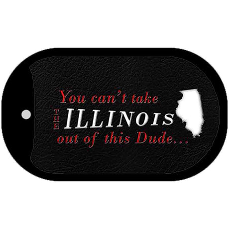 Illinois Dude Novelty Metal Dog Tag Necklace DT-11267