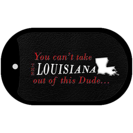 Louisiana Dude Novelty Metal Dog Tag Necklace DT-11272