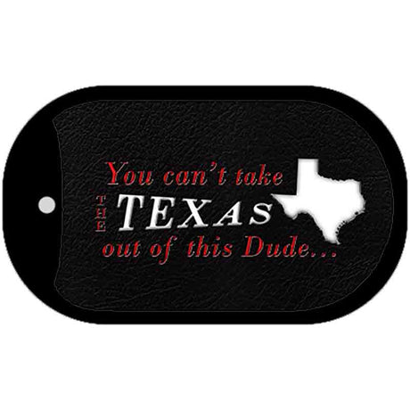 Texas Dude Novelty Metal Dog Tag Necklace DT-11297