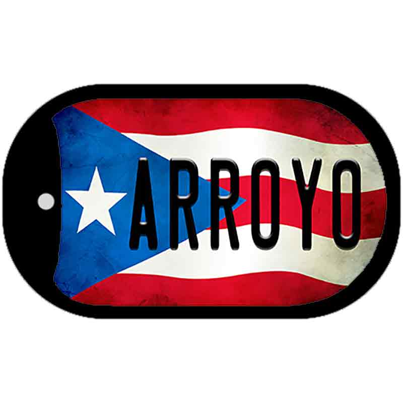 Arroyo Puerto Rico State Flag Novelty Metal Dog Tag Necklace DT-11322