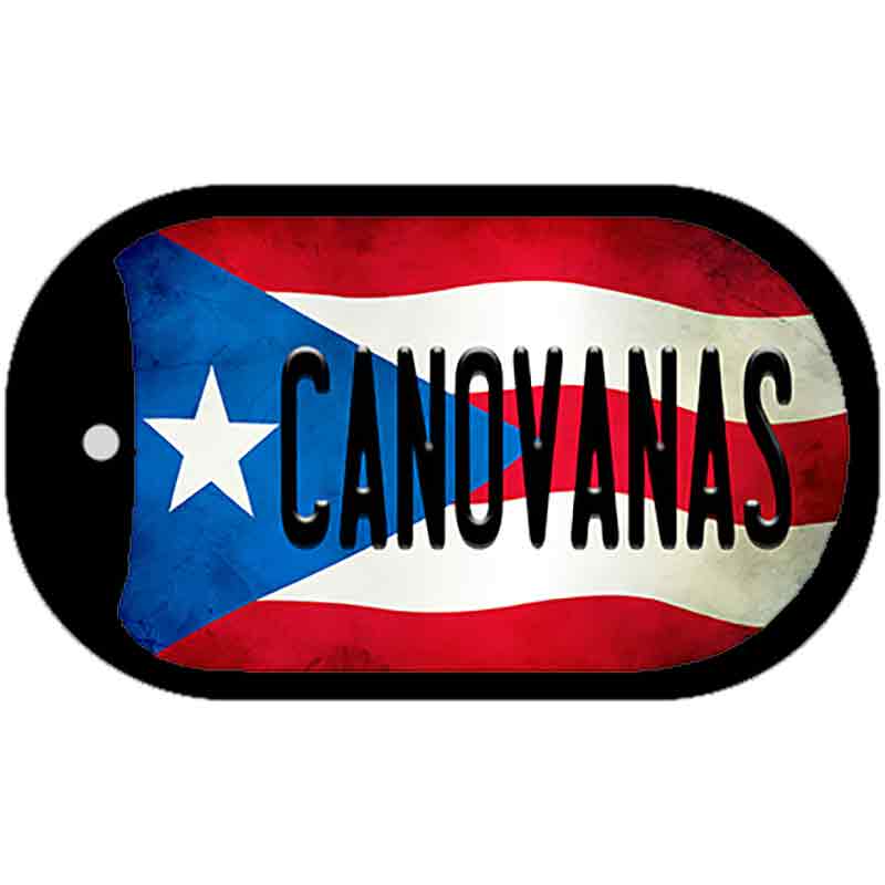 Canovanas Puerto Rico State Flag Novelty Metal Dog Tag Necklace DT-11329