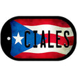 Ciales Puerto Rico State Flag Novelty Metal Dog Tag Necklace DT-11334