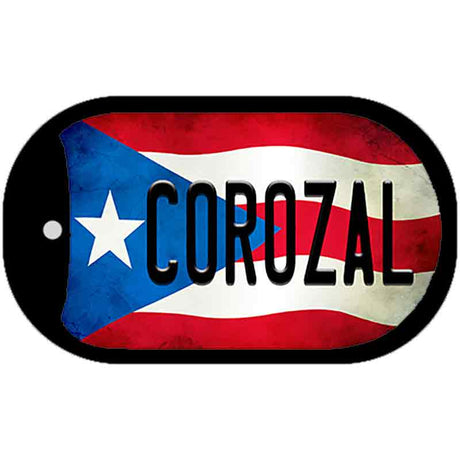 Corozal Puerto Rico State Flag Novelty Metal Dog Tag Necklace DT-11338