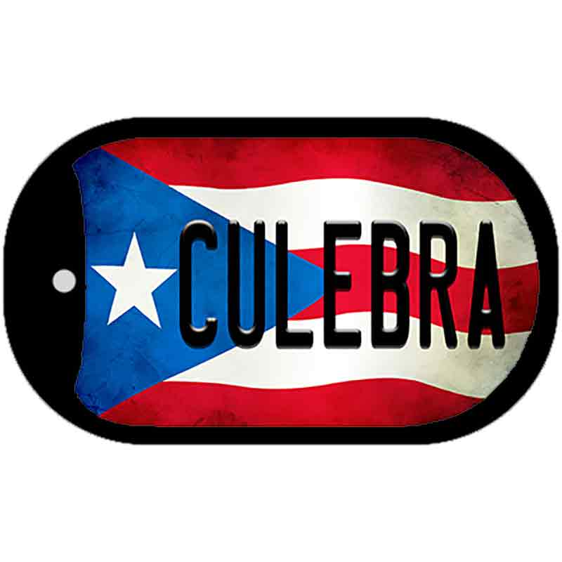 Culebra Puerto Rico State Flag Novelty Metal Dog Tag Necklace DT-11339