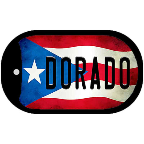 Dorado Puerto Rico State Flag Novelty Metal Dog Tag Necklace DT-11340