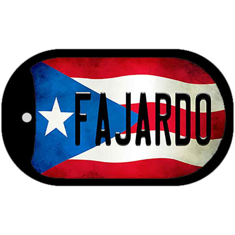 Fajardo Puerto Rico State Flag Novelty Metal Dog Tag Necklace DT-11341