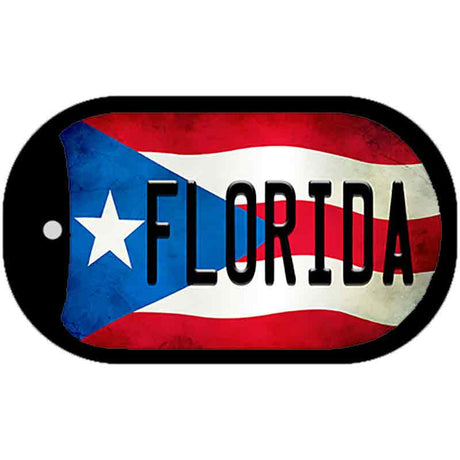 Florida Puerto Rico State Flag Novelty Metal Dog Tag Necklace DT-11342