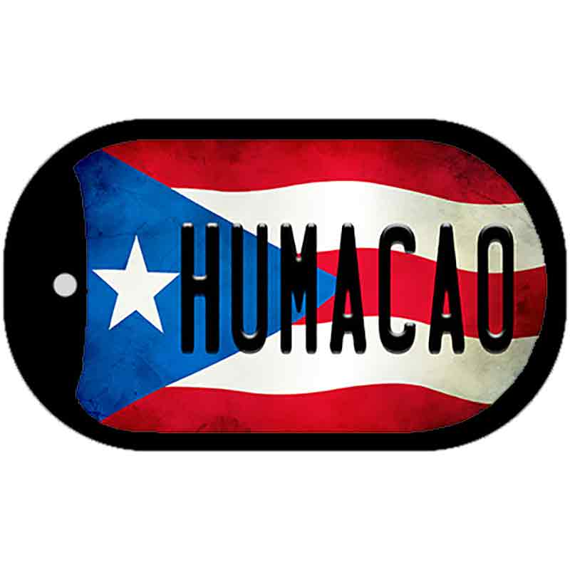 Humaco Puerto Rico State Flag Novelty Metal Dog Tag Necklace DT-11350