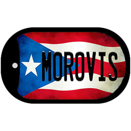 Morovis Puerto Rico State Flag Novelty Metal Dog Tag Necklace DT-11366