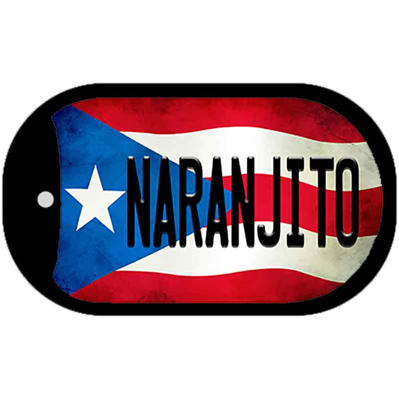 Naranjito Puerto Rico State Flag Novelty Metal Dog Tag Necklace DT-11368