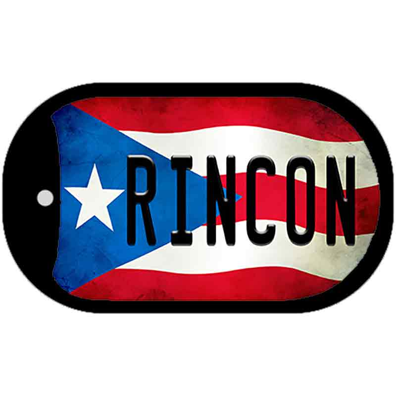 Rincon Puerto Rico State Flag Novelty Metal Dog Tag Necklace DT-11374