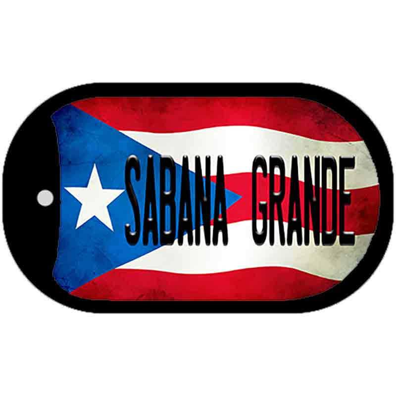 Sabana Grande Puerto Rico State Flag Novelty Metal Dog Tag Necklace DT-11376