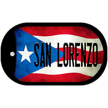 San Lorenzo Puerto Rico State Flag Novelty Metal Dog Tag Necklace DT-11380