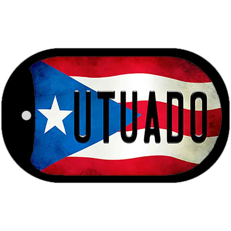 Utuado Puerto Rico State Flag Novelty Metal Dog Tag Necklace DT-11386