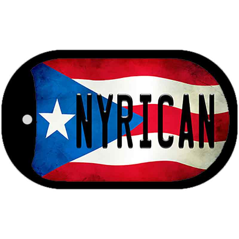 Nyrican Puerto Rico State Flag Novelty Metal Dog Tag Necklace DT-11394