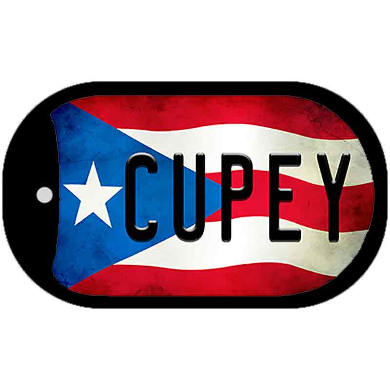 Cupey Puerto Rico State Flag Novelty Metal Dog Tag Necklace DT-11397