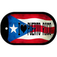 I Love Puerto Rico Puerto Rico State Flag Novelty Metal Dog Tag Necklace DT-11409