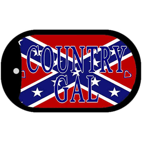 Confederate  Gal Metal Novelty Dog Tag Necklace DT-1140