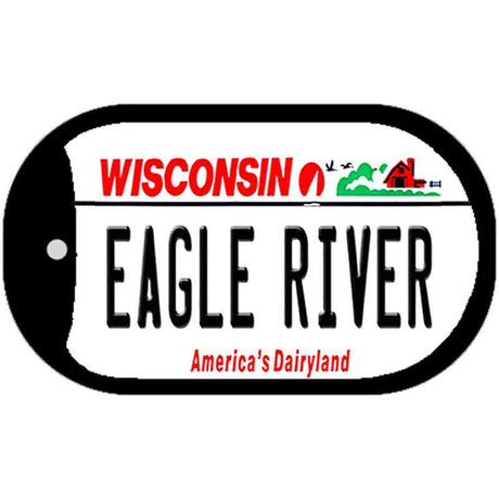 Eagle River Wisconsin Novelty Metal Dog Tag Necklace