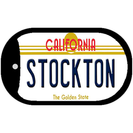 Stockton California Novelty Metal Dog Tag Necklace DT-11429