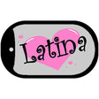 Latina Metal Novelty Dog Tag Necklace DT-1144