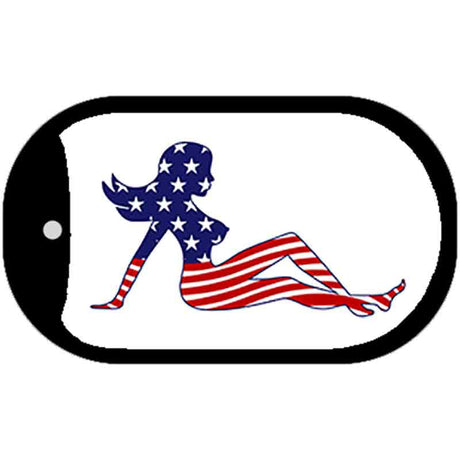 Patriotic Silhouette Metal Novelty Dog Tag Necklace DT-1150