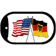 Germany / USA Flag Novelty Metal Dog Tag Necklace DT-11513