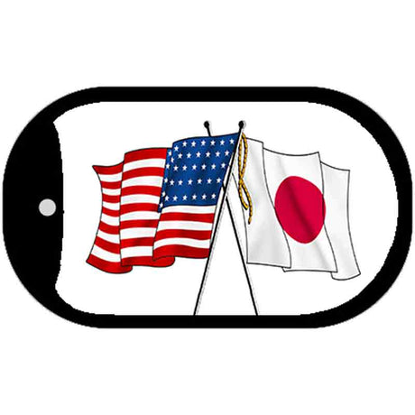 Japan / USA Flag Novelty Metal Dog Tag Necklace DT-11520