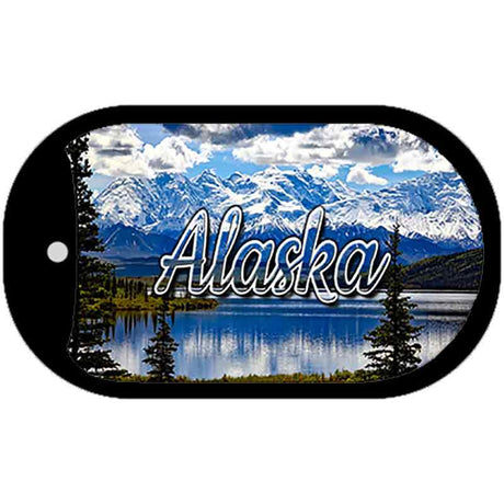 Alaska Snowy Mountains Novelty Metal Dog Tag Necklace DT-11584