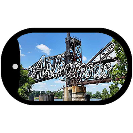 Arkansas Rusty Bridge Novelty Metal Dog Tag Necklace DT-11586