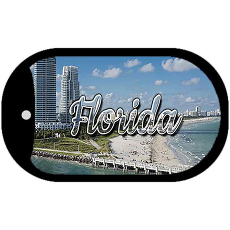 Florida White Sand Beach Novelty Metal Dog Tag Necklace DT-11592