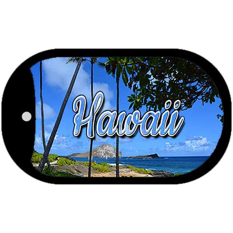 Hawaii Palm Trees Novelty Metal Dog Tag Necklace DT-11595