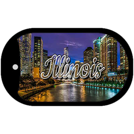 Illinois River City Lights Novelty Metal Dog Tag Necklace DT-11597