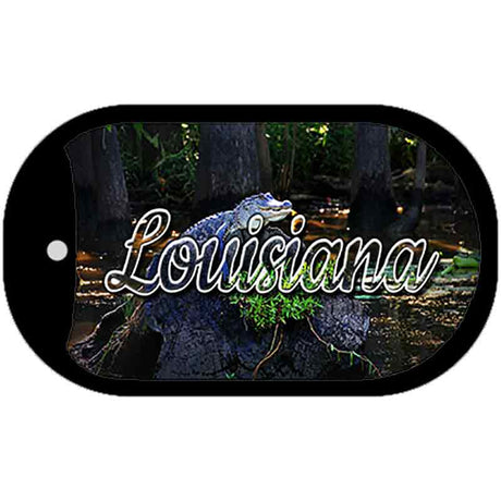 Louisiana Alligator Swamp Novelty Metal Dog Tag Necklace DT-11603