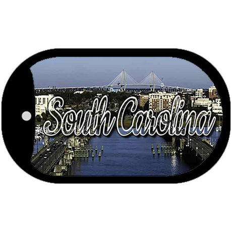 South Carolina City Bridge Novelty Metal Dog Tag Necklace DT-11629