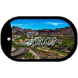 Texas Open Mountain Road Novelty Metal Dog Tag Necklace DT-11633