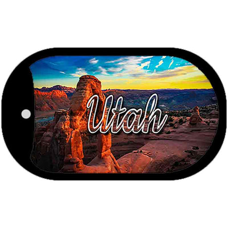 Utah Canyon Arch Novelty Metal Dog Tag Necklace DT-11634