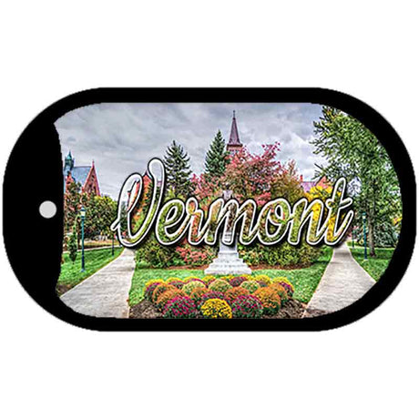 Vermont State Building Novelty Metal Dog Tag Necklace DT-11635